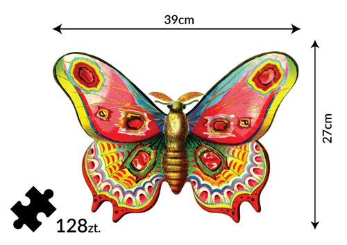 Puzzle Drewniane dla dzieci i dorosłych Motyl 3 Butterfly 3 na Arena.pl