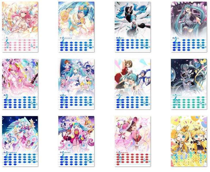 Kalendarz Vocaloid 2026 A5 zdjęcie 2