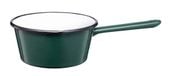 Rondel rondelek emaliowany gładki z rączką i wylewką 14 cm 0,6 l zielony