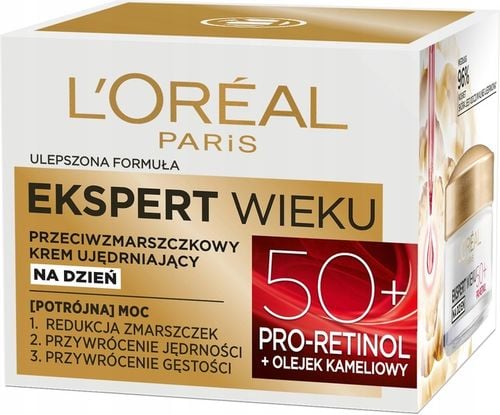 Loreal Ekspert Wieku 50+ Krem Do Twarzy Przeciwzmarszczkowy Na Dzień 50ml na Arena.pl