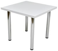 Stół kwadratowy 90x90 biały blat metalowe nogi stolik do kuchni salonu