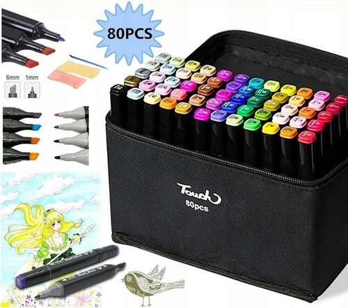 Dwustronne MARKERY PISAKI alkoholowe 80pcs (C024) na Arena.pl