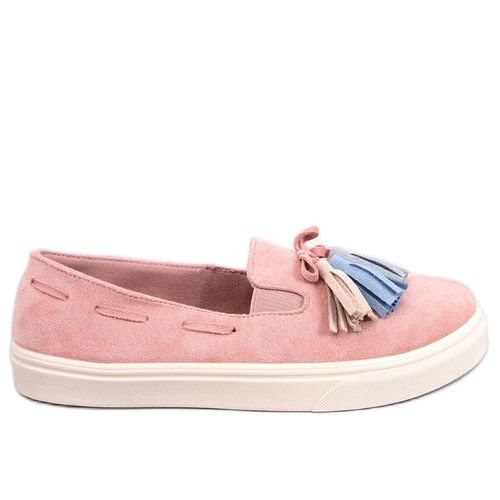 Trampki wiosenne z frędzlami Pink