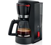 Ekspres przelewowy do kawy Bosch TKA4M233 Dzbanek szklany 1,37L Czarny