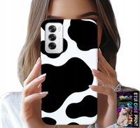 ETUI DO OPPO RENO12 PRO 5G - CZARNO - BIAŁE ŁATY KROWA, MODNE WZORY