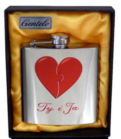 Elegancka Piersiówka Ze Stali Nierdzewnej W Kształcie Serca 180 Ml na Arena.pl