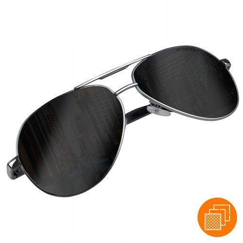 OKULARY PRZECIWSŁONECZNE męskie AVIATOR POLARYZACYJNE PILOTKI UV400 + na Arena.pl