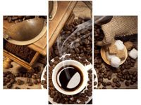 70 90CM OBRAZ 3 ELEM AROMATYCZNA KAWA ŚCIENNY PŁÓTNO