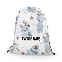 WORKO-PLECAK DZIECIĘCY z Twoim imieniem Niebieskie zwierzątka 150