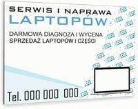 nadruk UV TABLICZKA reklamowa aluminiowa dibond 40x30 SERWIS LAPTOPÓW