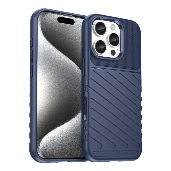 etui silikonowe thunder case do iphone 16 pro - niebieskie zdjęcie 1