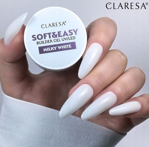CLARESA SOFT&EASY ŻEL BUDUJĄCY UV/LED GEL BUILDING 45g MILKY WHITE na Arena.pl