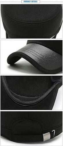 ZIMOWA CZAPKA Z DASZKIEM CHOWANE NAUSZNIKI CIEPŁA DLA STARSZEJ OSOBY na Arena.pl