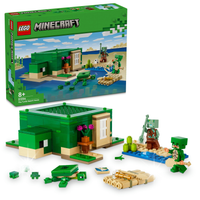 LEGO MINECRAFT DOMEK NA PLAŻY ŻÓŁWI ZESTAW 21254 KLOCKI NA PREZENT DOM