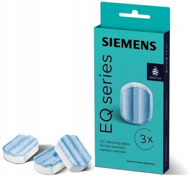 Tabletki odkamieniające do ekspresów Siemens TZ80002B 3 sztuki 2w1 zdjęcie 1