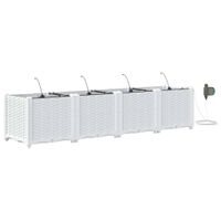 Donice ogrodowe Biały 160 x 40 x 37.5 cm Stal