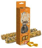 Smaczne kolby z owocami i orzechami dla małych gryzoni - Little One 2szt