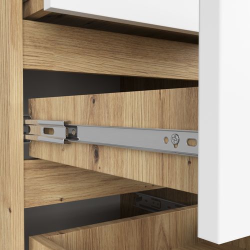 Komoda CL5 40 cm 5 szuflad - dąb artisan-biała na Arena.pl