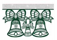 M16 Zazdrostka kuchenna firana ŚWIĄTECZNA DZWONKI zima Boże Narodzeni 40x25