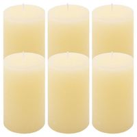 Zestaw świec rustykalnych, 11,5 cm, Ø 6,8 cm, kremowy, 6 szt