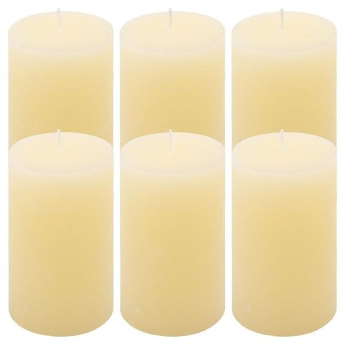 Zestaw świec rustykalnych, 11,5 cm, Ø 6,8 cm, kremowy, 6 szt na Arena.pl