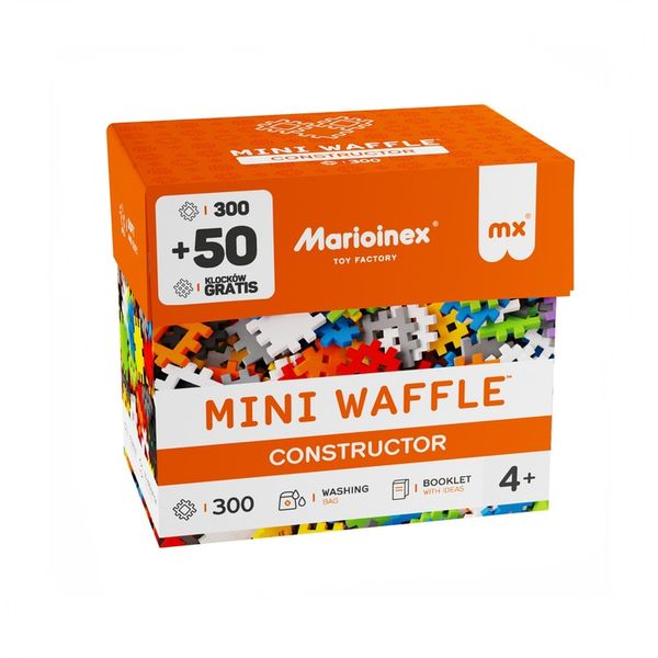 Klocki Marioinex Mini Waffle Konstruktor 300 elementów + 50 zdjęcie 1