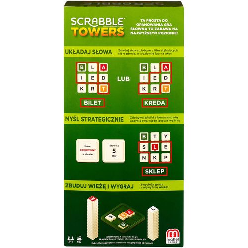 MATTEL GRA Scrabble Towers GDJ16 na Arena.pl