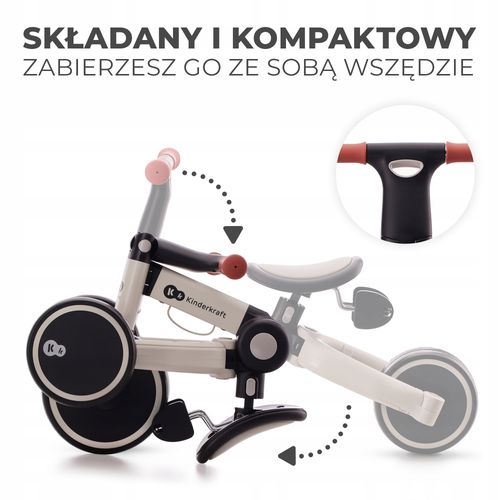 KINDERKRAFT Rowerek trójkołowy 4TRIKE silver grey na Arena.pl