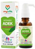 Myvita, Naturalna Witamina ADEK, family Dzieci & Dorośli w płynie, 30ml