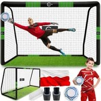 BRAMKA PIŁKARSKA DUŻA 300x200x120 PRZENOŚNA STALOWA + SIATKA PIŁKA FLAGA PL