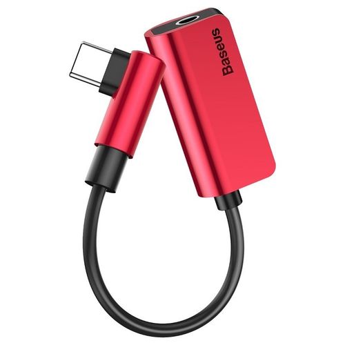 Adapter Audio Baseus L45 Usb-C Do Mini Jack 3.5Mm I Usb-C (Czerwony) na Arena.pl