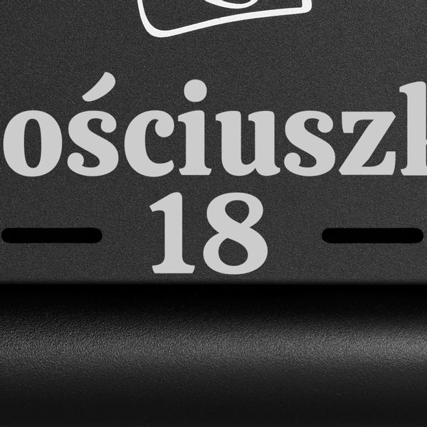 Skrzynka pocztowa na listy Hadvar czarna z napisami zdjęcie 8