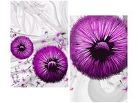 80CM 70CM 2 ELEME OBRAZ RAMA FIOLETOWE DMUCHAWCE 2 DRUK ŚCIENNY PŁÓTNO