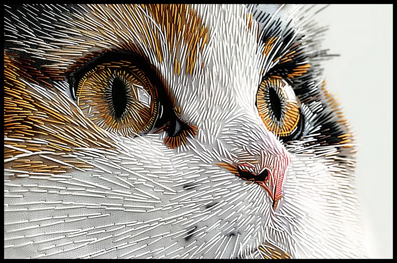 Plakat 91,5x60cm Nitkowany Kot zdjęcie 2