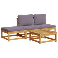 4-cz. zestaw wypoczynkowy do ogrodu, poduszki, drewno akacjowe