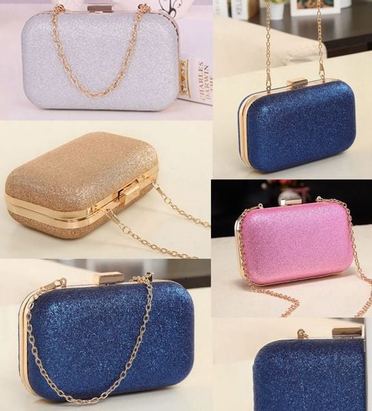 Srebrna torebka wieczorowa wizytowa brokatowa zdjęcie 15