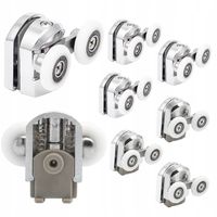 KOMPLET ROLEK PODWÓJNYCH ROLKI DO KABINY PRYSZNICOWEJ SANPLAST ZESTAW 25 MM