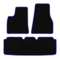 Dywaniki welurowe CARLUX-BLUE do Tesla Model S II 2016- czarne/niebieskie