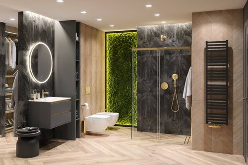 Volaro 2.0 zestaw zintegrowany termostat grzejnikowy lewy, złoty połysk na Arena.pl