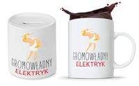 Zestaw Dla Elektryka Prezent Kubek + Skarbonka Z Nadrukiem Ze Zdjęciem