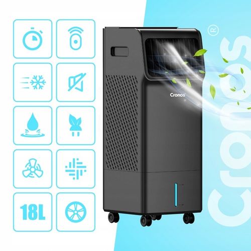 KLIMATOR KLIMATYZER PRZENOŚNY ZBIORNIK 18L 1200 m³/h CZARNY 4w1 PILOT na Arena.pl