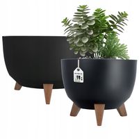 KADAX Doniczka Na Nóżkach Wkład 29+40cm Czarna