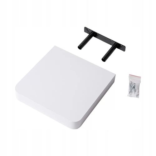 Półka ścienna samowisząca 23cm zaokrąglona - Taso - Biały na Arena.pl