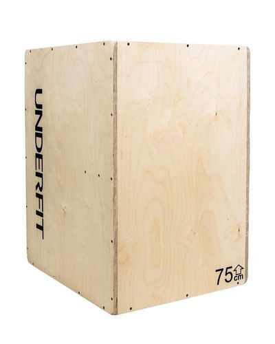 Skrzynia plyometryczna UNDERFIT 75 x 60 x 50 cm drewniana na Arena.pl