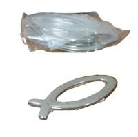 plakietka metalowa symbol chrześcijaństwa ryba 5 szt