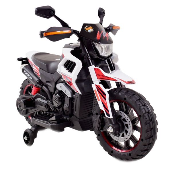 PIERWSZY AKUMULATOROWY MOTOREK CROSSOWY TURBON MIĘKKIE SIEDZENIE GAZ zdjęcie 1