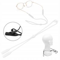 Silikonowy pasek Gumka do okularów sznureczek z regulacją - Mleczny