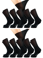 10x Czarne skarpetki bezuciskowe MEDICAL FROTTE zdrowotne r. 44-46