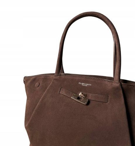 Flora&Co czekoladowa torebka shopper brązowy torebka ciemny brąz A4 na Arena.pl