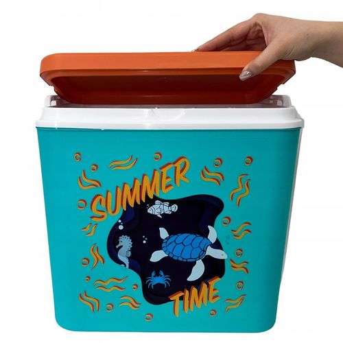 Przenośna LODÓWKA TURYSTYCZNA 24L na Wkłady Mrożące, SOLIDNY uchwyt na Arena.pl